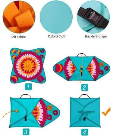 Emwel Washable Dog Snuffle Mat - Interactive Nosework Training Toy for Large & Medium Dogs - Red - Buy Online on GoSupps.com