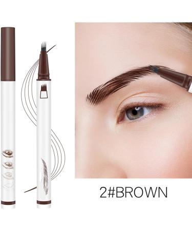 Eyebrow Pencil with 4 Fork Tip Eyebrow Contouring Pen Brow Pencils for Women Makeup Eyebrow Pen Pencil (Brown) - Buy Online on GoSupps.com