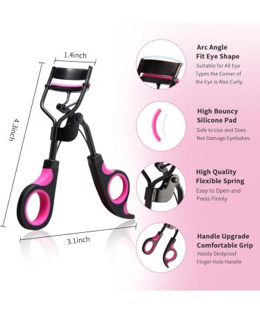 Professional 4 in 1 Eyelash Curler Set with 10 Refills - Violet - For Women and Girls - Buy Online on GoSupps.com