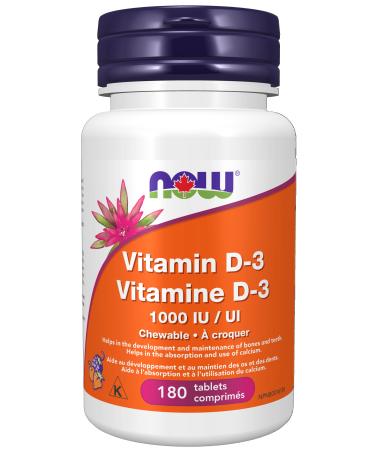 Now Vit D-3 1 000 IU Chewable 180 Loz