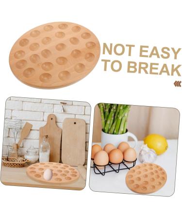 Zerodeko Deviled Egg Tray Wooden Tray Eggs Egg Storage Base Kitchen Dish Egg Dish Deviled Plate Seafood 37.00X30.00X2.00CM Light Yellow - Buy Online on GoSupps.com