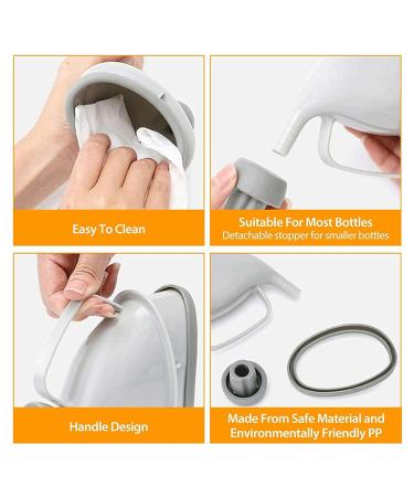 Pee Funnel Convenient Connection Unique Handle Design Stand Pee Funnel Can Block The Urine When Using for Life for Home for Patient for Family - Buy Online on GoSupps.com