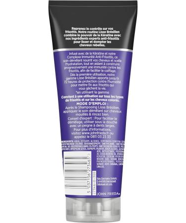 JOHN FRIEDA Frizz Ease Brazilian Smooth Anti-Frizz Immunity Detangling Treatment 250ml - Buy Online on GoSupps.com