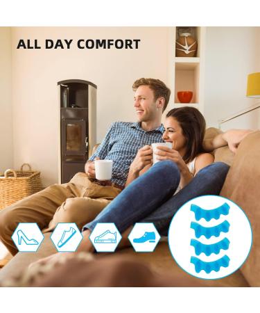 4-Piece Silicone Toe Spreader - Hallux Valgus Correction & Hammer Toe Separator for Pedicure & Toe Alignment - Buy Online on GoSupps.com