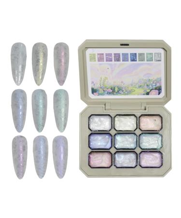 Nail Patting Gels - Nine Grid Nail Art Sponge | Solid Glue for Manicure for Styling Professionals Daily Vacation Wedding Travel Lovers