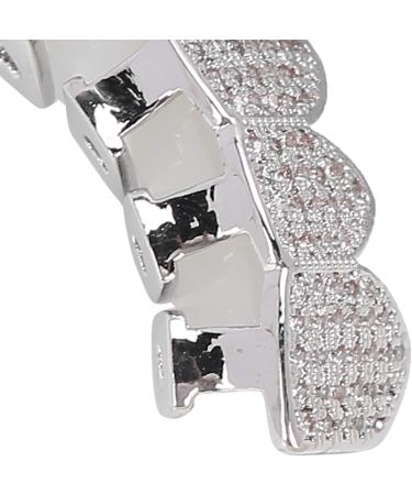 Cold-Plated Copper Teeth Set for Halloween | Bling Hip Hop Mouth Grills in Silver & Gold Finish - Perfect for Men & Women - Buy Online on GoSupps.com