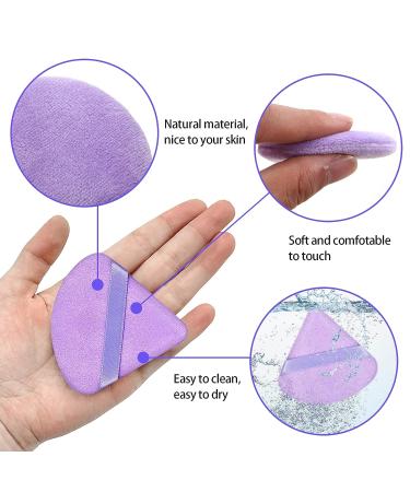 HoPliGhe 6 Pcs Velour Triangle Powder Puff Set for Face Powder - Soft & Reusable Makeup Tools - Buy Online on GoSupps.com
