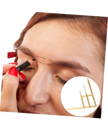 DOITOOL Eyebrow Scale Eyebrow Ruler Tool Metal Eyebrow Ruler Eyebrow Measurement Tool Miss Balance 16X4.5X0.6CM Golden - Buy Online on GoSupps.com