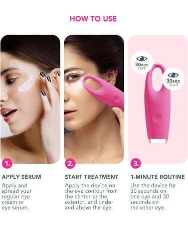 Foreo Iris Illuminating Eye Massager for Puffy Eyes & Dark Circles | Eye Bags Remover | Enhances Cream Absorption | Ultra-Hygienic Silicone | Antiaging Care - Buy Online on GoSupps.com