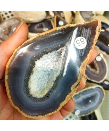 Natural Original Raw Agate Crystal Geode Cutting Hole Feng Shui Decor Stone Specimen Craft Collectibles (Size : 200-250g) - Buy Online on GoSupps.com