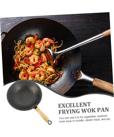 Zerodeko Wok Nonstick Frying Pan Nonstick Cookware Nonstick Skillet Pan Mini Food Metal Grilling Stir Fry Skillet Mini Accessories Seafood Pan Uncoated Work Iron Noodle Cooker - Buy Online on GoSupps.com