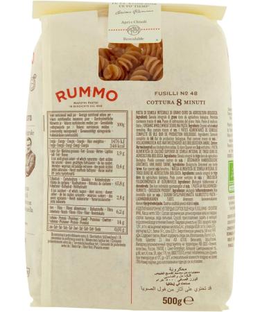  Italian Gourmet E.R. Rummo Pasta Integrale Fusilli N. 48 Pack of 10 Italian pasta 500 g + Italian Gourmet polpa 400 g - Buy Online on GoSupps.com