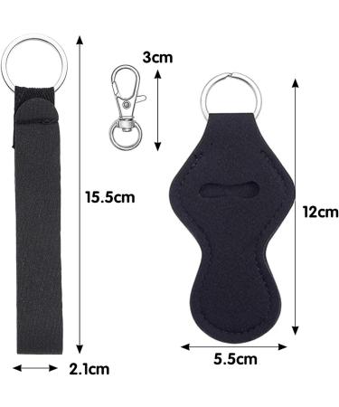 20 Pack Sublimation Neoprene Chapstick Holder Keychains with Lanyards - Black (10 Set) - Buy Online on GoSupps.com