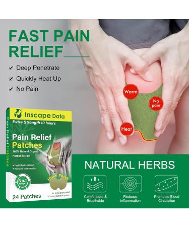Pain Relieving Patch for Knee, Back, Neck, Shoulder & Muscle Soreness - 10 Hour Relief - 24 Count - Buy Online on GoSupps.com