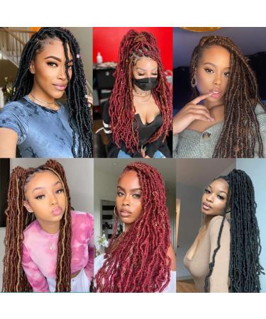 RunM 40Inch Faux Locs Braided Wig for Black Women - Soft Knotless Synthetic Lace Frontal Twist Wig (1B) - Buy Online on GoSupps.com
