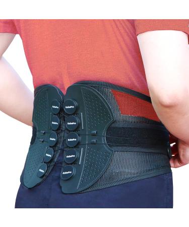 Lumbar Support Back Brace - Back Brace for Lower Back Pain Breathable Design Lower Back Belt Decompression Lumbar of Lower Back Support Belt for Herniated Disk Scoliosis (Medium) Medium Double puller