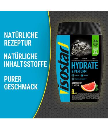ISOSTAR Hydrate & Perform ISO Drink - 400g Isotonic Beverage Powder with Electrolytes - 2x Grapefruit Flavor + 0.5L Bottle for Enhanced Sports Performance - Buy Online on GoSupps.com