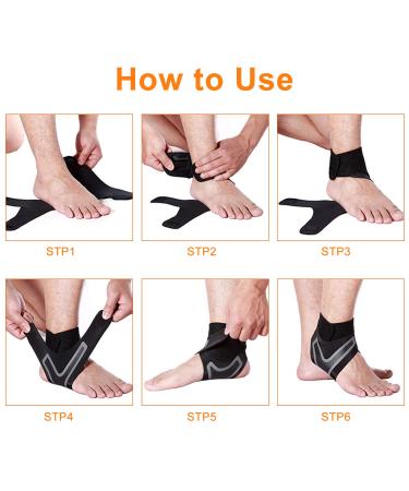 Adjustable Ankle Brace for Men & Women - Super Elastic Ankle Support Wrap | Prevent Sprains & Enhance Sports Performance | XL Size - Buy Online on GoSupps.com