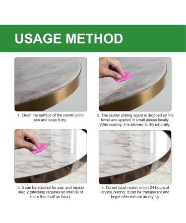 Stone Crystal Plating Agent | Marble Stain Remover Stone Agent - Coating of Stone Nanocrystals Stones and Crystals Plating Agent for Kitchen Cleaning - Buy Online on GoSupps.com