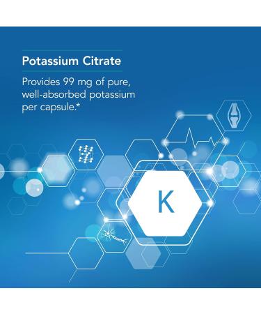 NutriCology Potassium Citrate 120 Vegetarian Capsules - Pure & Well-Absorbed Potassium - Buy Online on GoSupps.com