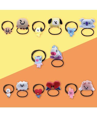 2 PCS BTS Chimmy Hair Tie Set for Women - Bangtan Boys Carton Hair Merchandise - Buy Online on GoSupps.com