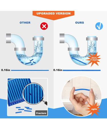 Drain Cleaner Sticks 12PCS Deodorizer And Drain Strips Drain Clog Remover Sticks Pipe Cleaning Sticks To Clean Sink Shower Bathtub Toilet Drain Odor - Buy Online on GoSupps.com