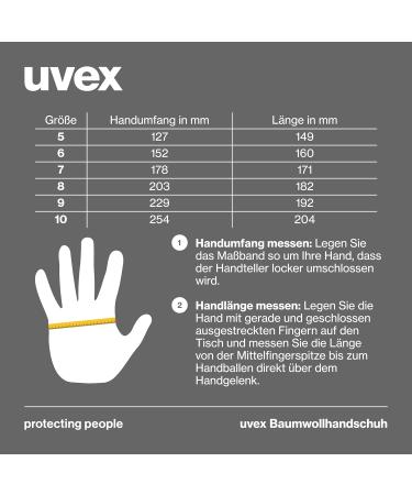 Uvex Cotton Gloves (5 Pairs) - Breathable & Elastic Cosmetic & Assembly Shoe Size 08/M Sensitive Undercoat & Coin Glove - Buy Online on GoSupps.com