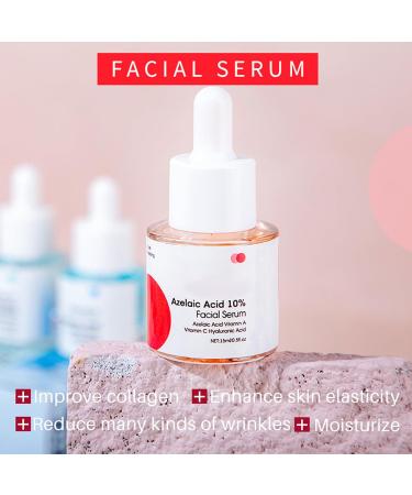 Azelaic Acid 10% Face Serum Hyaluronic Acid Serum for Face Remove Blackhead & Fade Acne Collagen Serum for Face Enhance Skin Elasticity Skin Moisturizer Intense Firming Anti Aging Serum for Women&Men - Buy Online on GoSupps.com