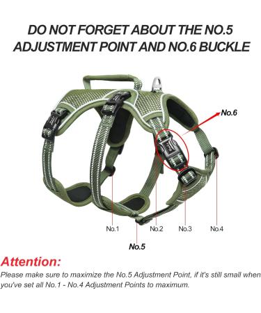 Buy Heele Dog Harness - Reflective Breakout Buckle Robust Handle Panic Clip - Perfect Fit in Green - Buy Online on GoSupps.com