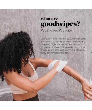 Goodwipes Really Big Body Wipes - Fresh Scent with Tea Tree Oil & Peppermint - 60 Count (6 Packs) - Buy Online on GoSupps.com