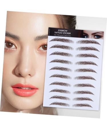 Beatifufu Hair-like Eyebrows 4pcs Eyebrow Stickers Waterproof Eyebrows Water Transfer Eyebrow Sticker Shaper 3d - Buy Online on GoSupps.com