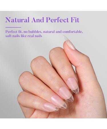 Short Almond Nail Tips 504Pcs | Jofay Pre-shaped Acrylic Fake Nails - Full Cover Matte Clear Gel for DIY Nail Extensions & Salon Use - 19 Sizes Available - Buy Online on GoSupps.com