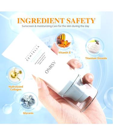 Madagascar Centella Sunscreen SPF50 Facial Serums Moisturizing and Non-Sticky Centella Water-Fit Sun Protection for All Skin Types - Buy Online on GoSupps.com