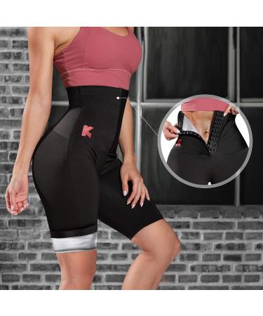 KUMAYES Women's Sauna Sweat Pants High Waist Slimming Shorts - Thermo Body Shaper for Workout - Black XX-Large - Buy Online on GoSupps.com