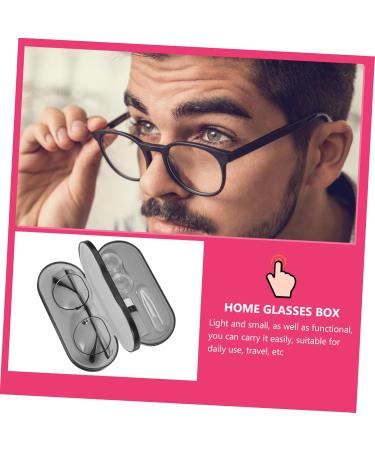 Solustre Double-Layer Glasses Case Set with Mirror & Tweezers - Contact Lens Container for Men & Women - PU Design - International Shipping Available - Buy Online on GoSupps.com
