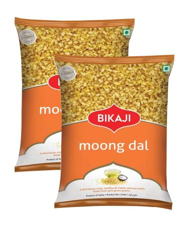 Bikaji Bikaji Moong Dal Snack 200g - Aslee Bikaneri Namkeen Anytime - Traditional Indian Salted Crispy Snack Pouch (Pack of 2)