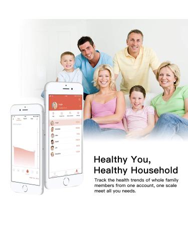 CooAoo Body Fat Scale - Smart Weight Scale for Body Fat Composition Monitor - Accurate Digital Bathroom Scale with Health Analyzer App for Body Weight, Fat, Water, BMI, BMR - 400 lbs Capacity - Black - Buy Online on GoSupps.com