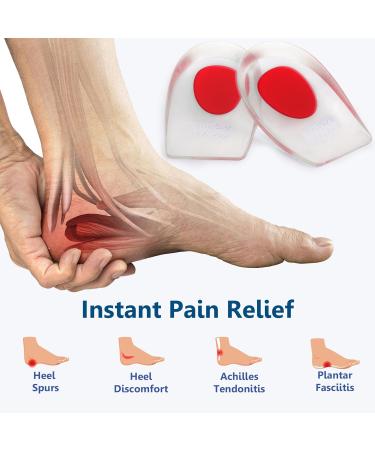 Sulpo Gel Heel Cushions - 5 Pairs of Silicone Inserts for Heel Spur Protection - Comfortable Gel Insoles for Men & Women - Sizes 36-39 - Buy Online on GoSupps.com