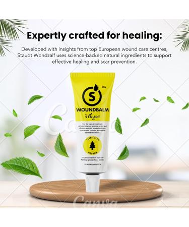 Baume Cicatrisant Staudt Pommade Naturelle aux Propri t s Apaisantes Cr me de Soin pour la Cicatrisation et la Pr vention des Cicatrices sur Coupures Br lures Plaies Chirurgicales 20g - Buy Online on GoSupps.com
