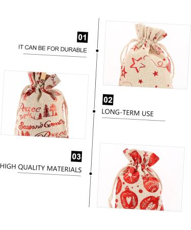 LALAFINA 24pcs Storage Bag Xmas Ing Adorable Bags Christmas Pouch Linen Candy Draw Convenient - Buy Online on GoSupps.com