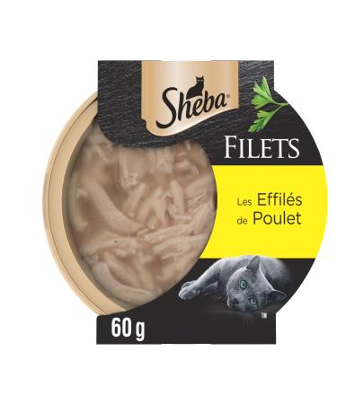 Sheba Domes Fillets Wet Adult Cat Food Chicken Tapered Fillets Pack of 2 x (16x60g)