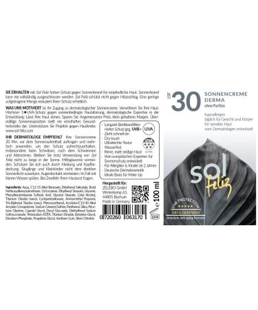 Sol Feliz Dermatological Sun Cream SPF 30 - 100ml | International Shipping - Buy Online on GoSupps.com