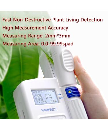Chlorophyll Meter Machine Portable Chlorophyll Content Meter with 16GB Data Storage 0.0-99.99SPAD High Precision and 0.8s Fast Measurement Measuring Area: 2mm*3mm for Agriculture Forestry - Buy Online on GoSupps.com