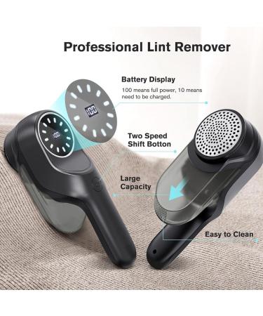 Electric Lint Remover - Rechargeable Clothes Lint Shaver with 2 Speeds & 3 Replaceable Blades | International Shipping - Buy Online on GoSupps.com