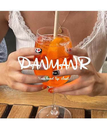 Square Fake French Nails - Long Full Cover Acrylic Nails for Women & Girls - 24PCS (Color 4) | Best Quality False Nails - Buy Online on GoSupps.com