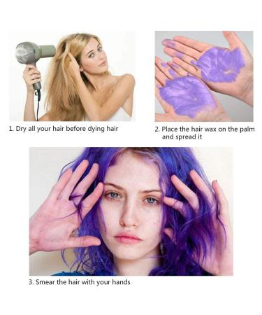 Mofajang Hair Wax Dye Styling Cream Mud - Purple | Washable Temporary Natural Hairstyle Color Pomade - Buy Online on GoSupps.com