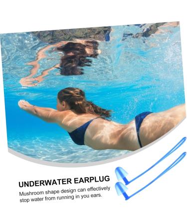4 Pairs Waterproof Silicone Earplugs for Swimming - Corded Underwater Earplugs | Pack of 1 - Buy Online on GoSupps.com