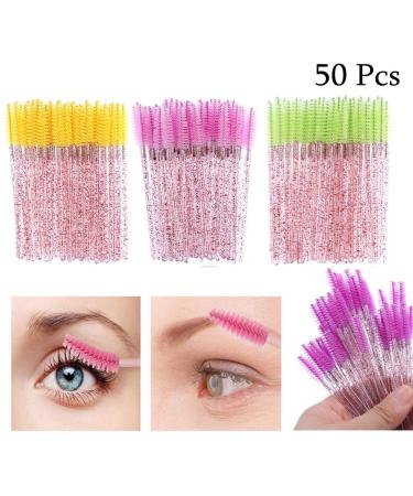50pcs Green Disposable Eyelash Brushes & Spiral Wands - Mascara Applicators Eyelash Curlers & Eyebrow Combs for Perfect Makeup - Buy Online on GoSupps.com