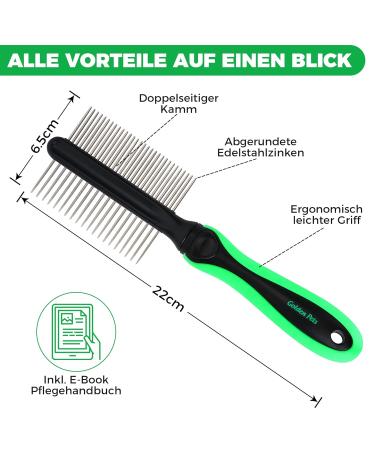 Buy Premium Fur Tubious Comb - Dog & Cat Brush for Medium to Long Hair | Easy Cleaning & Free E-Book | Ideal for Small to Large Pets - Buy Online on GoSupps.com
