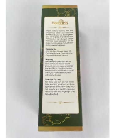 Herbishh Chestnut Brown Hair Dye Shampoo 3 in 1 | Gray Hair Coverage | Argan Oil & Pro Keratin Mask | Ginger Essential Oil for Hair Growth - Buy Online on GoSupps.com